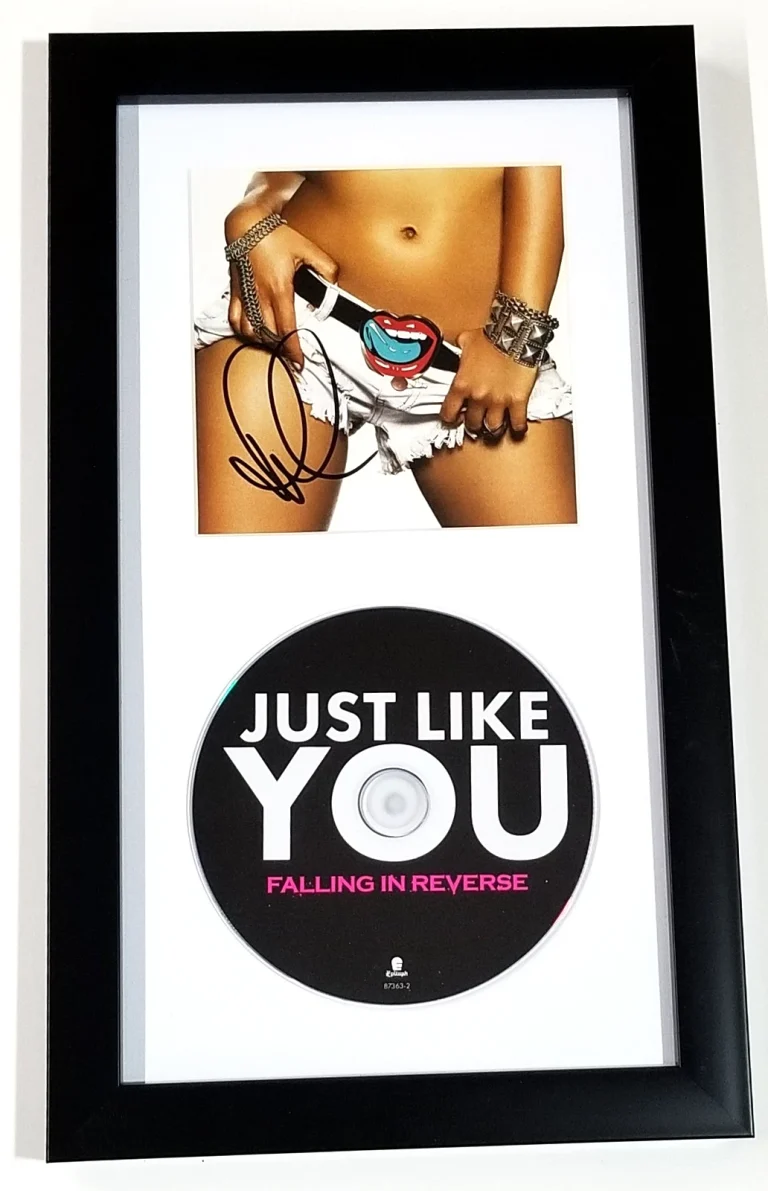 Ronnie Radke of Falling In Reverse SIGNED Just Like You CD Framed Display COA