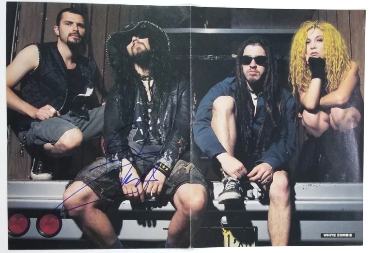 Rob Zombie early hand SIGNED Mag Foldout Poster #2 COA Autographed White Zombie