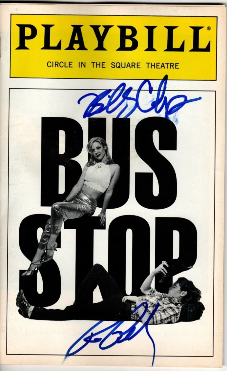 BUS STOP REAL hand SIGNED Playbill by Billy Crudup Ron Perlman March 1996 COA