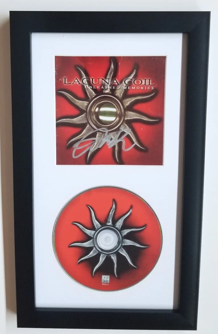Cristina Scabbia of Lacuna Coil SIGNED Unleashed Memories CD Framed Display COA