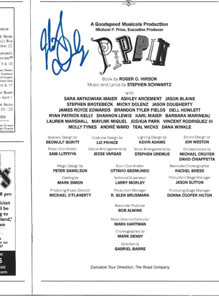 Micky Dolenz of The Monkees REAL hand SIGNED Pippin Playbill COA Autographed