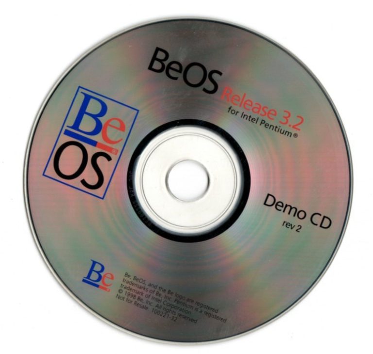 BeOS Release 3.2 Demo CD Rev 2 for Intel Pentium Vintage Operating System RARE