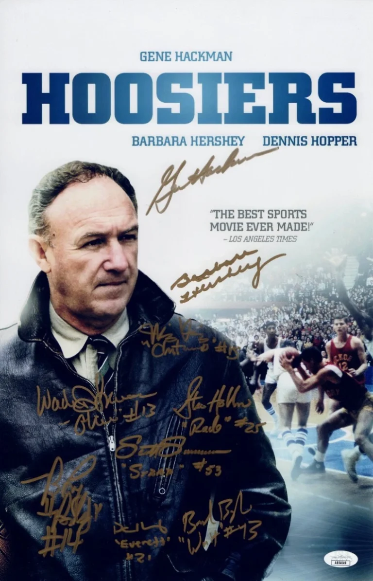 Hoosiers Cast Signed Autographed 11X17 Photo Hackman Hershey 9 Sigs JSA AB54049