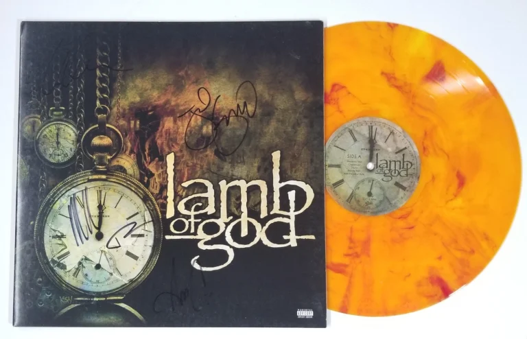 Lamb of God SIGNED Limited Edition Self-Titled Vinyl Record Orange Red JSA COA
