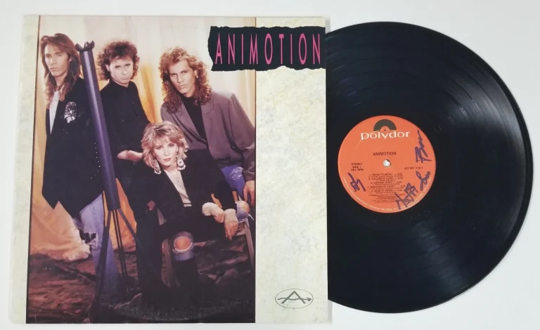 Animotion REAL hand SIGNED Self-Titled Vinyl Record COA Autographed Astrid +2