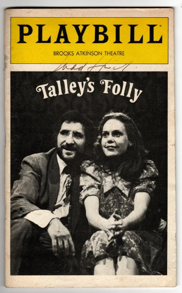 Judd Hirsch REAL hand SIGNED 1980 Talley's Folly Playbill COA Lanford Wilson