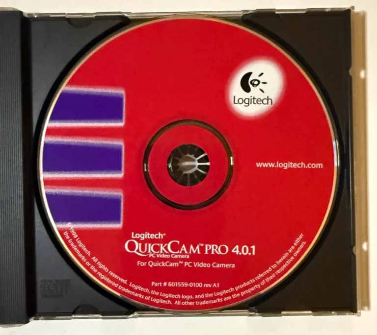 Logitech QuickCam Pro 4.0.1 CD-ROM For Video Camera Vintage Software Disc