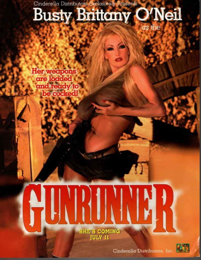 Busty Brittany O’Neil Gunrunner Cinderella Distributors Two Sided Promo Slick Ad