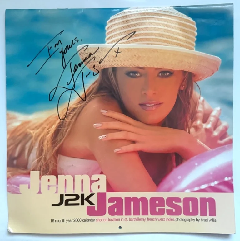 Jenna Jameson REAL hand SIGNED J2K 2000 Calendar Full Early autograph COA