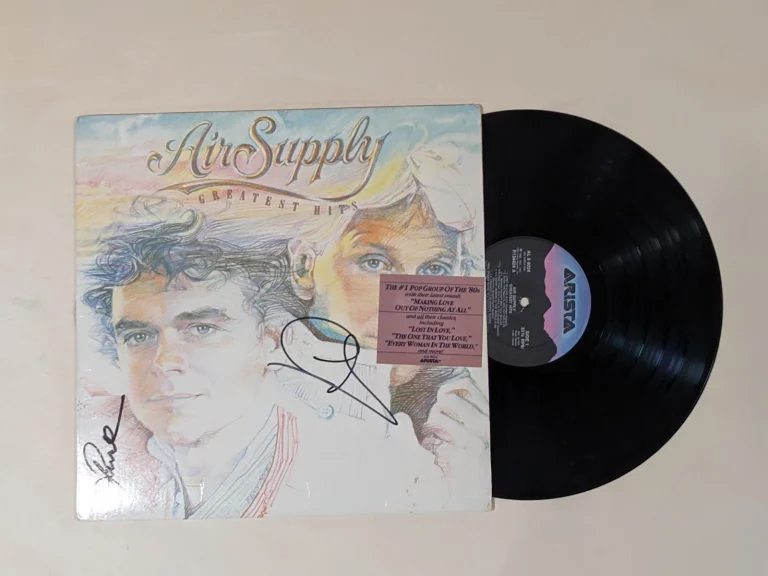 Air Supply band hand SIGNED Greatest Hits Vinyl Record COA Autographed By Both