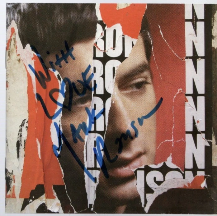 Mark Ronson producer REAL hand SIGNED Version CD cover COA