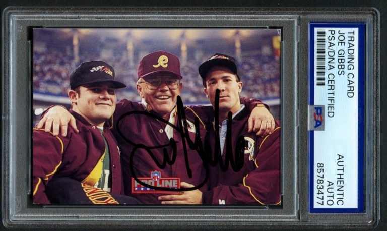 Joe Gibbs signed autograph Football Coach Washington Redskins 1992 Pro Set PSA