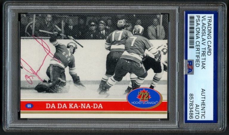 Vladislav Tretiak signed autograph 1991 Future Trends Hockey Card PSA