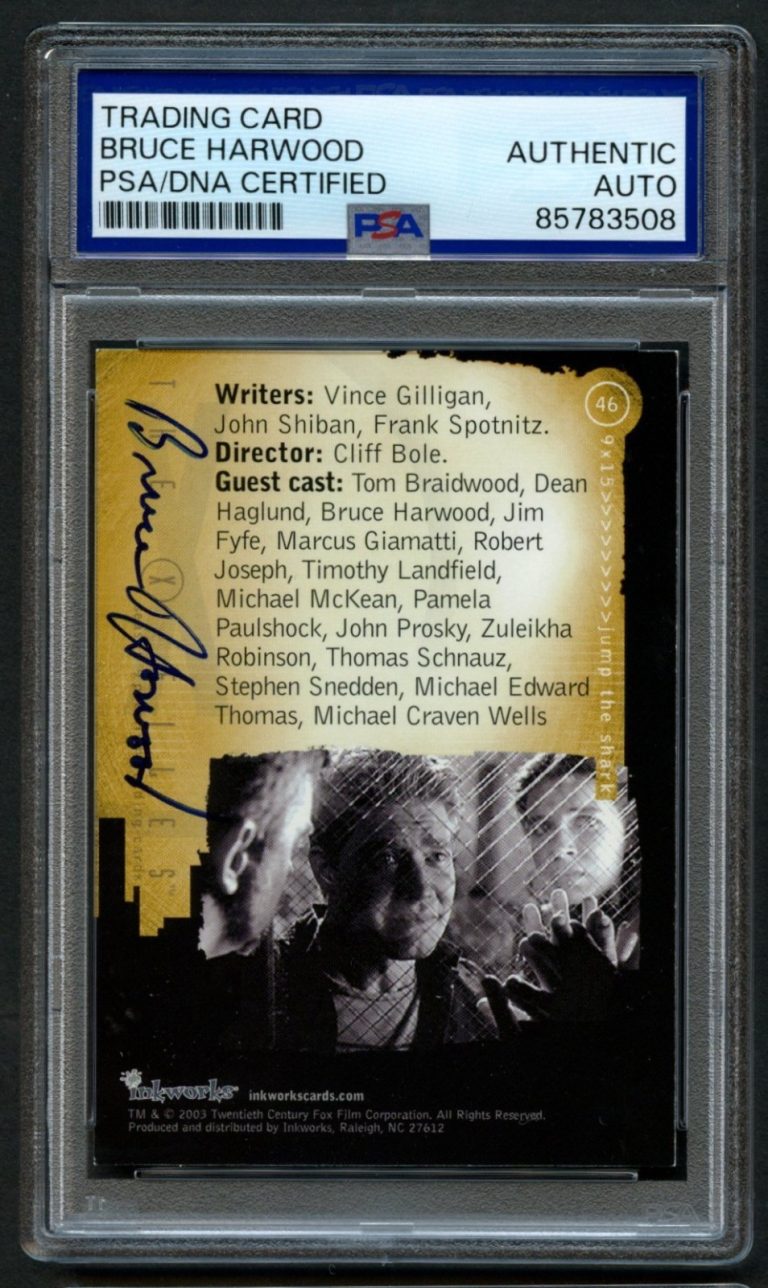 Bruce Harwood signed autograph auto Actor on X-files Trading Card PSA Slabbed