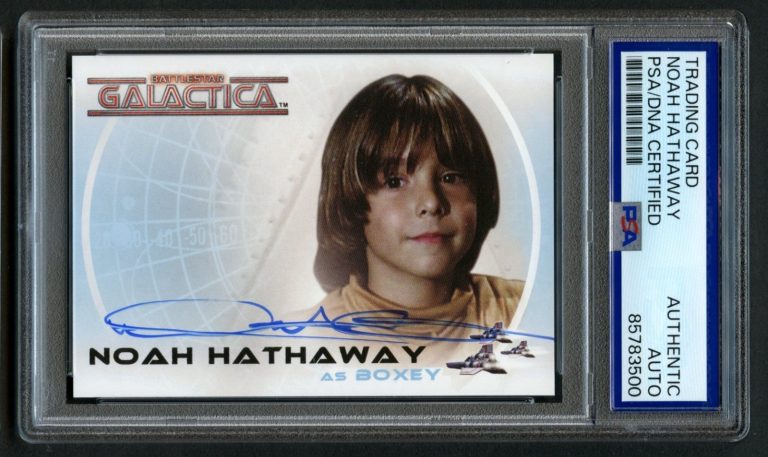 Noah Hathaway signed autograph Actor Battlestar Galactica Trading Card PSA Slab