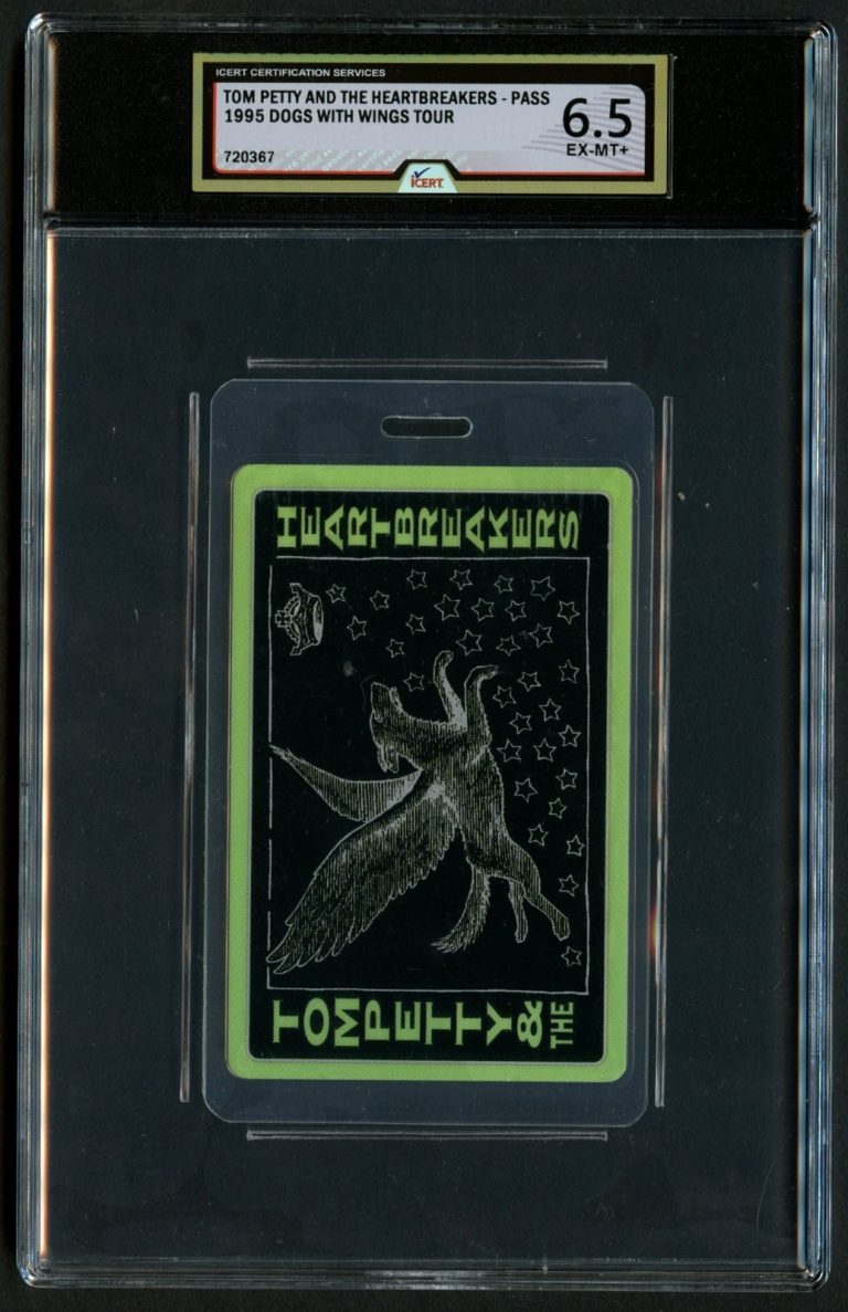 Tom Petty & The Heartbreakers 1995 Dogs w Wings Tour Pass Laminate 6.5 iCERT