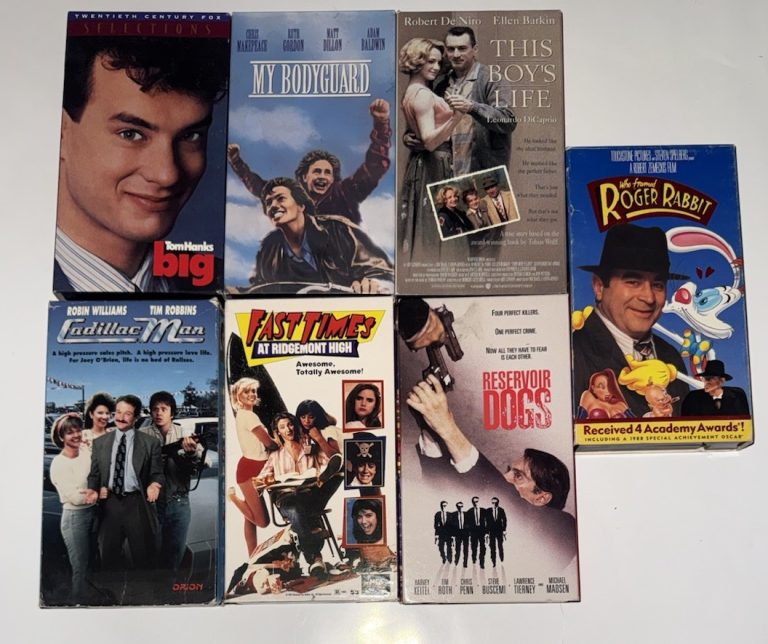 80s 90s VHS Movie Lot Fast Times Big Roger Rabbit Reservoir Dogs This Boy’s Life
