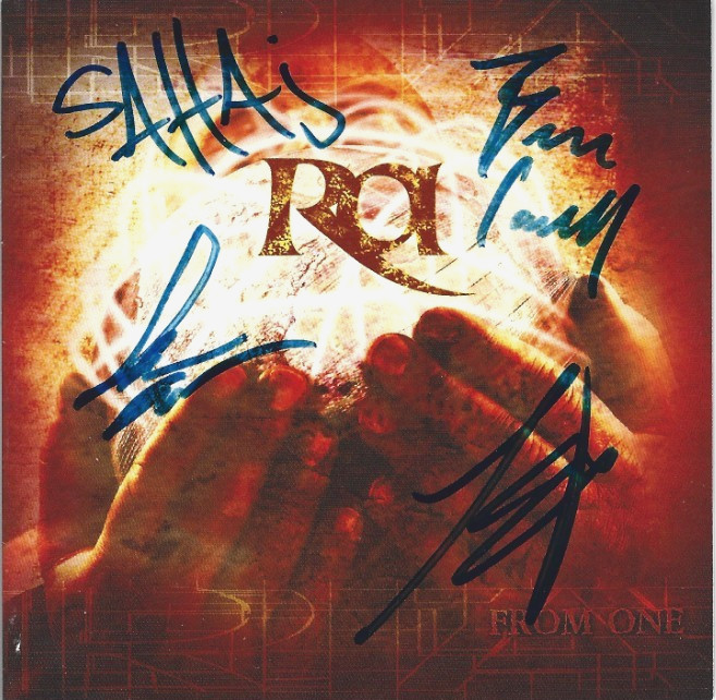 Ra metal band REAL hand SIGNED From One CD COA Autographed Sahaj Skoota Ben Sean
