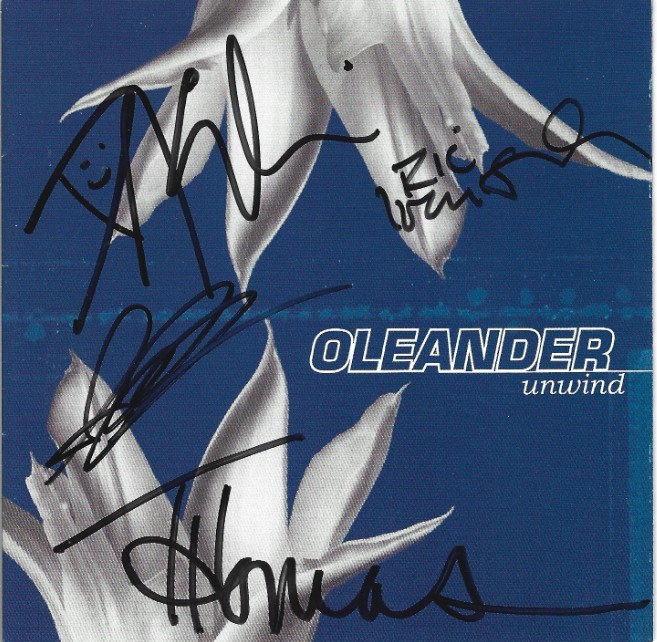 Oleander full band REAL hand SIGNED Unwind CD COA Autographed Thomas Flowers +3