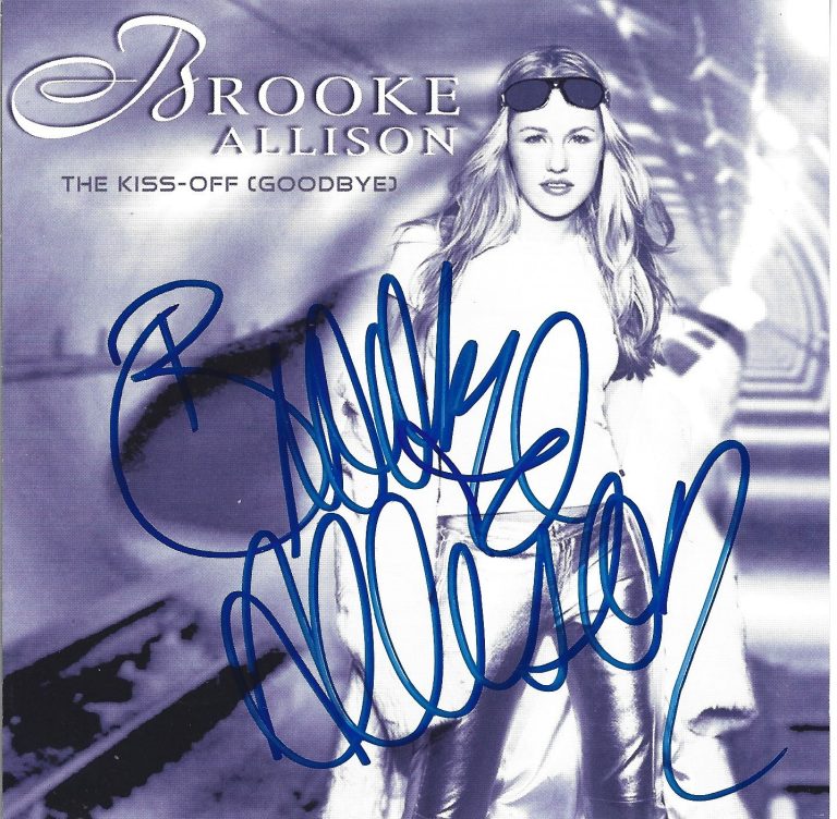Brooke Allison REAL hand SIGNED The Kiss-Off (Goodbye) CD Single COA Autographed