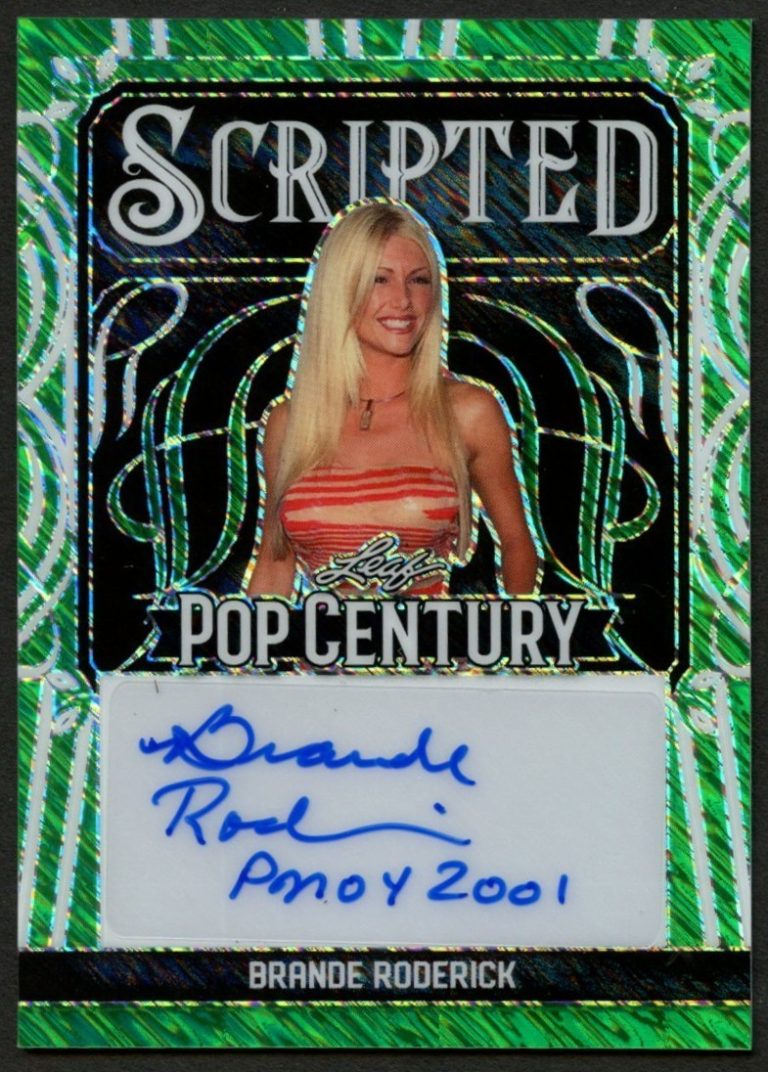 Brande Roderick PMOY 2001 signed autograph auto 2024 Leaf Pop Century Card /4