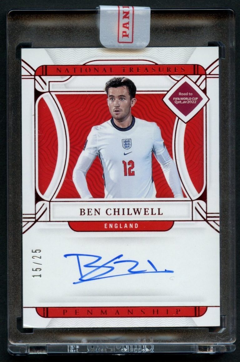 Ben Chilwell signed autograph 2022 Panini Signature Series Fabric /25