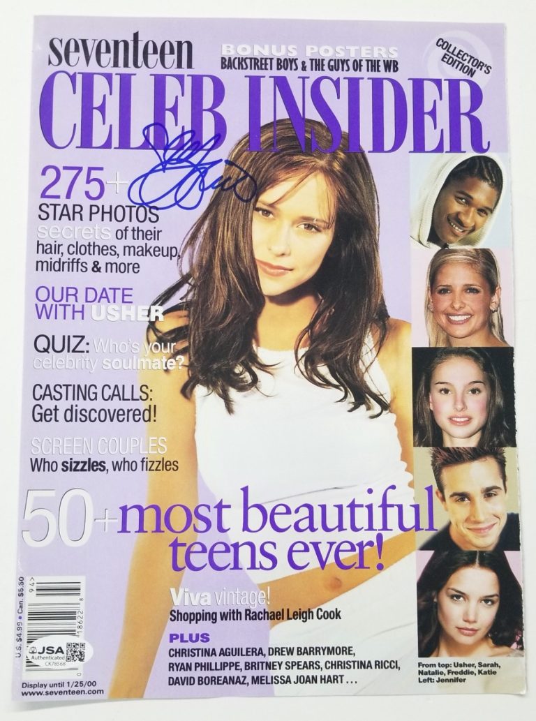 Jennifer Love Hewitt REAL hand SIGNED Mag Cover Page JSA COA Autographed