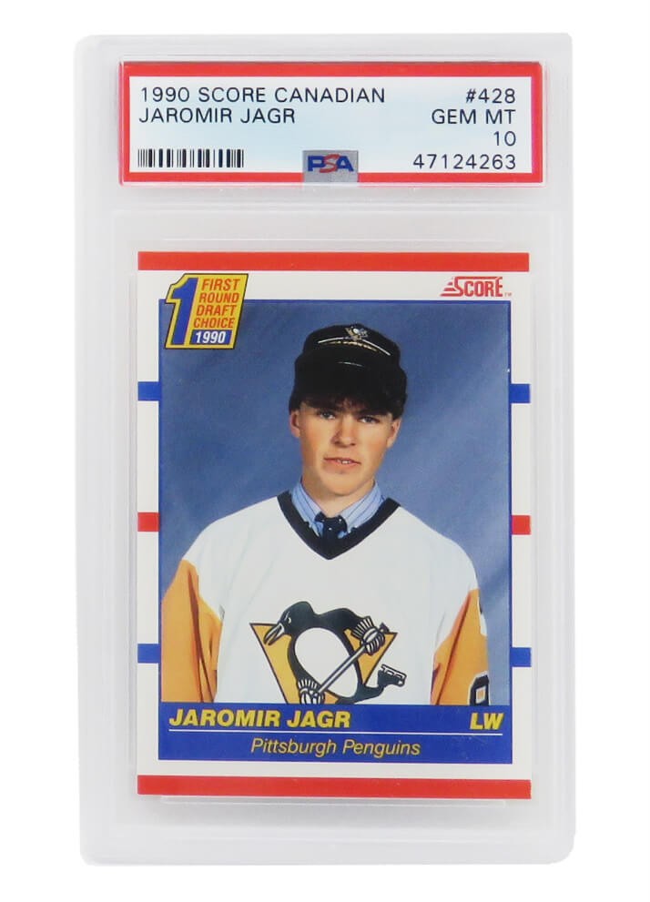 Jaromir Jagr (Penguins) 1990 Score Canadian #428 RC Rookie Card -PSA 10 GEM MINT