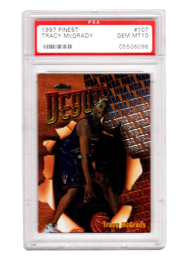 Tracy McGrady 1997 Topps Finest Basketball #107 RC Rookie Card - PSA 10 GEM MINT