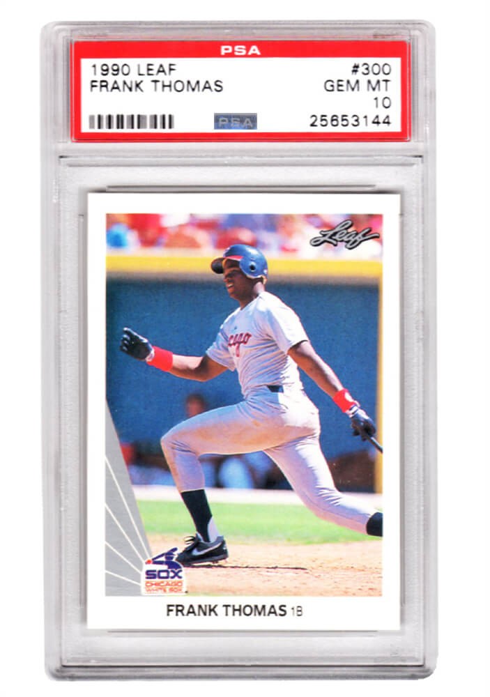 Frank Thomas 1990 Leaf #300 RC Rookie Card - PSA 10 GEM MINT (Silver Label)