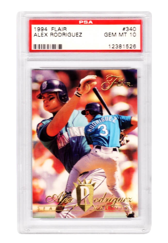 Alex Rodriguez Mariners 1994 Flair Baseball #340 RC Rookie Card -PSA 10 GEM MINT