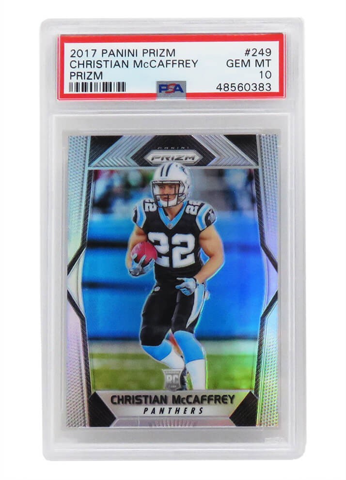 Christian McCaffrey 2017 Panini Prizm #249 Prizm RC Rookie Card -PSA 10 GEM MINT