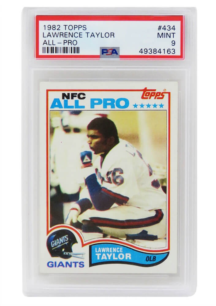 Lawrence Taylor (New York Giants) 1982 Topps #434 RC Rookie Card -PSA 9 MINT (F)