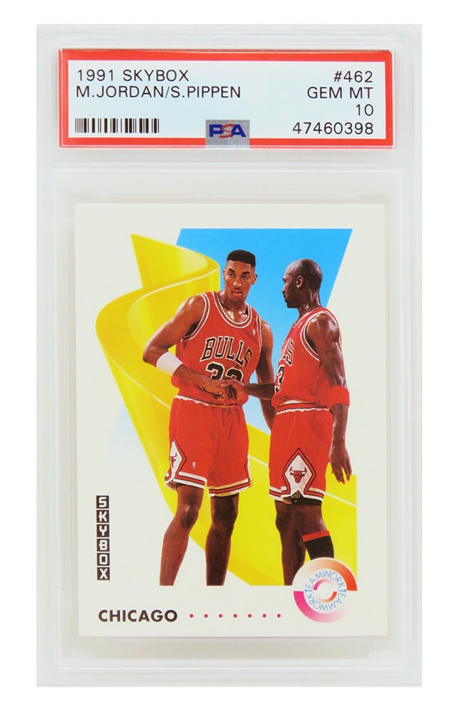 Michael Jordan & Scottie Pippen 1991-1992 Skybox #462 Card - PSA 10 (New Label)