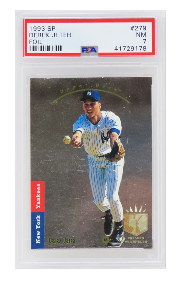 Derek Jeter (New York Yankees) 1993 SP Foil RC Rookie Card #279 (PSA 7 NM) (J)