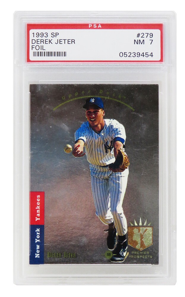 Derek Jeter (New York Yankees) 1993 SP Foil RC Rookie Card #279 (PSA 7 NM) (F)