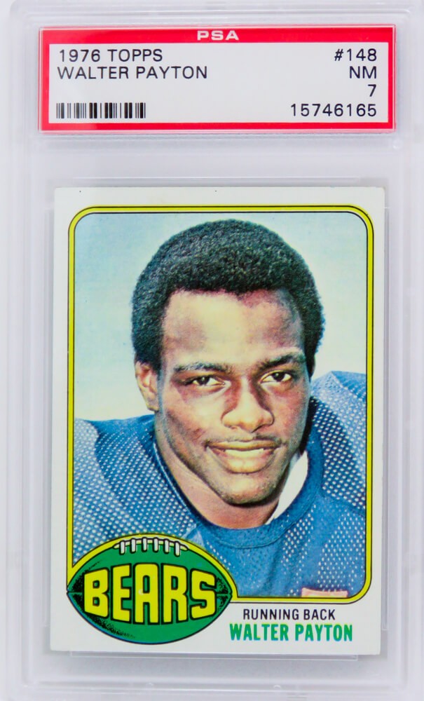 Walter Payton (Chicago Bears) 1976 Topps #148 RC Rookie Card - PSA 7 NM (A)