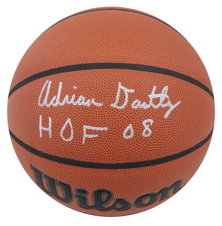 Adrian Dantley Signed Wilson Indoor/Outdoor Basketball w/HOF'08 - (SCHWARTZ COA)