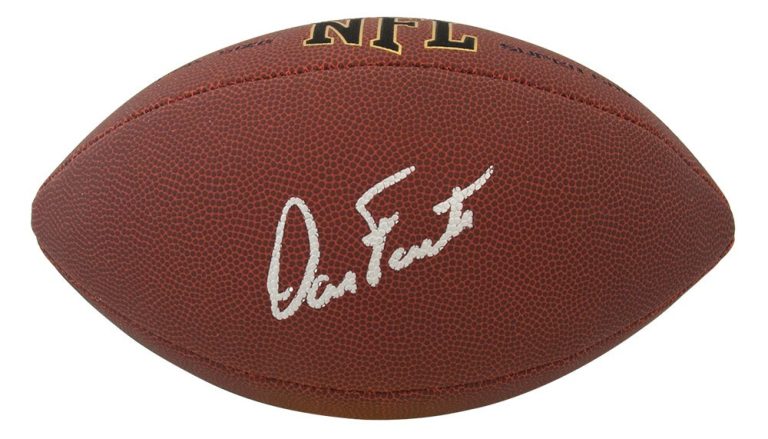 Chargers DAN FOUTS Signed Wilson Full-Size NFL Football - SCHWARTZ