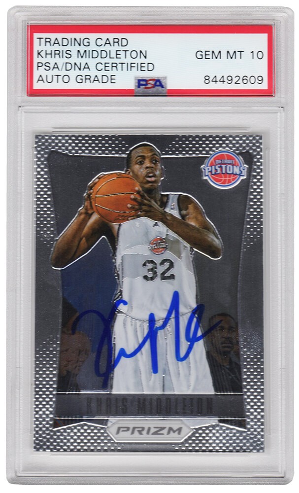 Khris Middleton Autographed 2012 Panini Prizm Rookie Card #285 (PSA - Auto 10)