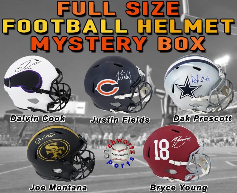 Schwartz Sports Football Star Signed Mystery Full Size Helmet – Series 27(LE/50)