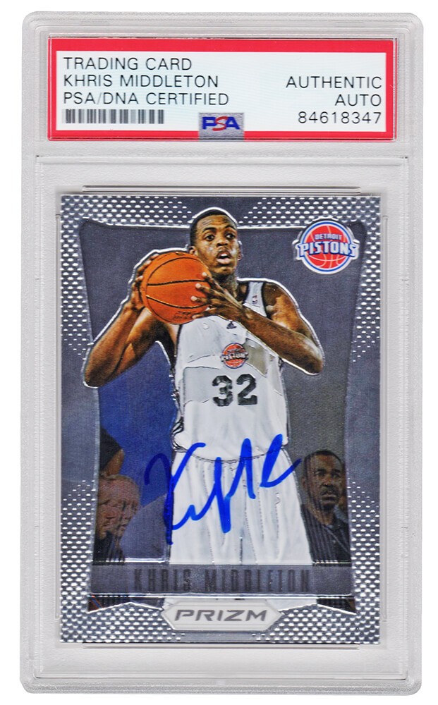 Khris Middleton autographed 2012 Panini Prizm Rookie Card #285 (PSA/DNA)