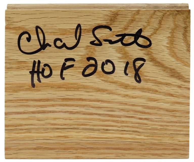 Charlie Scott Signed 5×6 Wood Floor Piece w/HOF 2018 - (SCHWARTZ COA)