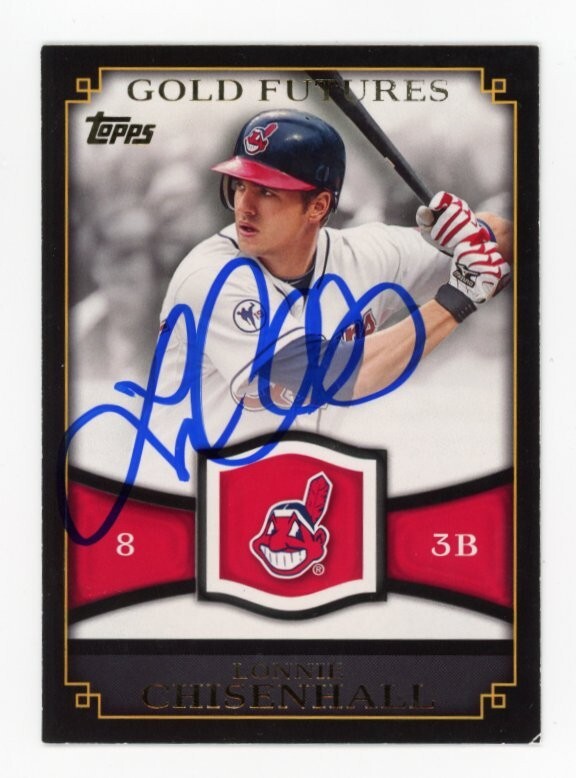 SIGNED BASEBALL CARD AUTO TOPPS 2012 LONNIE CHISENHALL CLEVELAND INDIANS #GF-45