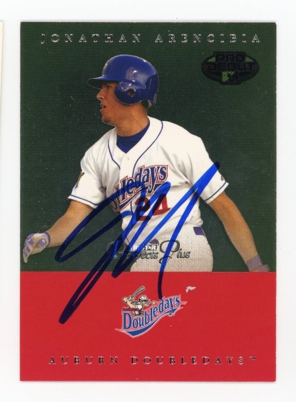 SIGNED BASEBALL CARD AUTO 2007 TRISTAR PRO DEBUT JONATHAN ARENCIBIA #17