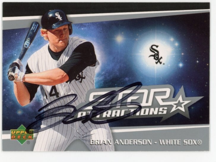 SIGNED BASEBALL CARD AUTO UPPER DECK UD 2006 BRIAN ANDERSON CHICAGO WHITE SOX