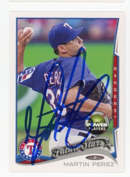 SIGNED BASEBALL CARD AUTO TOPPS 2014 MARTIN PEREZ #PP-36 TEXAS RANGERS INSERT