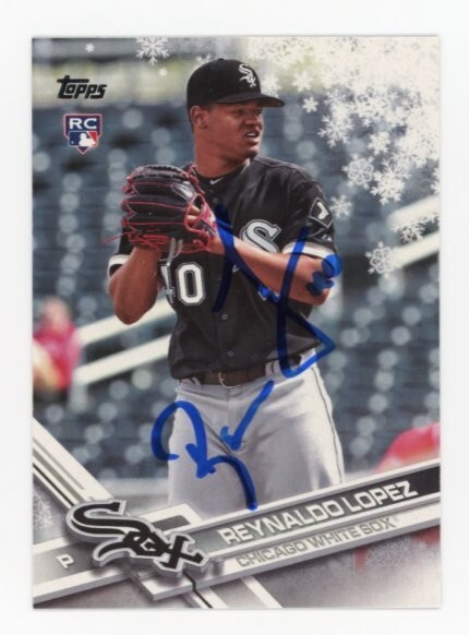 SIGNED BASEBALL CARD AUTO TOPPS 2017 REYNALDO LOPEZ #HMW2 HOLIDAY WHITE SOX