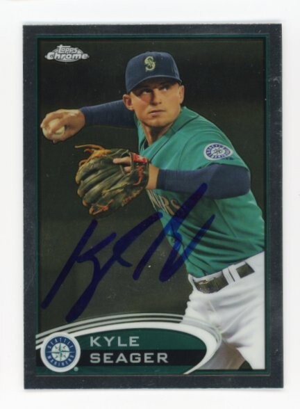SIGNED BASEBALL CARD AUTO TOPPS CHROME 2012 KYLE SEAGER SEATTLE MARINERS #219