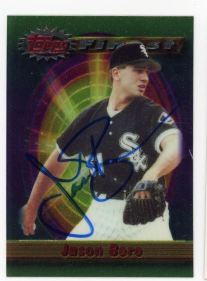 SIGNED BASEBALL CARD AUTO TOPPS FINEST 1994 JASON BERE #12 CHICAGO WHITE SOX